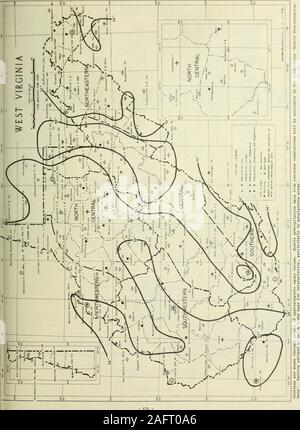 . Klimatologische Daten, West Virginia. Durchschnittliche Temperatur &Lt;I", INIAIll. I. STATION INDEX Jahre Geöffnet oder Geschlossen 6 • 4 a Während yr. Siehe Station County O 10) Z 0 43 au 0) c Co a&gt;2&Q .3 Ein&gt; 0) w B VH a&gt; UJ II Tabellen ALBRIGHT 9 * PRESTON 2 39 29 79 38 1219 9 2 ALDERSON 102 MONROE37 44 80 36 1555 14 15 2 ALPENA 1 NW 143 RANOOLPH 2 38 55 79 40 3020 27 2 AP 60 VALE 2 249 POCAHONTAS38 26 79 49 2730 1 38 1 2 3 ATHEN CONCORD COLLEGE 355 MERCER 7 37 25 81 01 2600 16 20 1 2 3 BAYARD 527 Zuschuss 9 39 16 79 22 2375 66 56 1 2 3 BECKLEY V Ein Krankenhaus in 5 B 0 RALEIGH 37 47 81 11 2330 64 84 1 Stockfoto