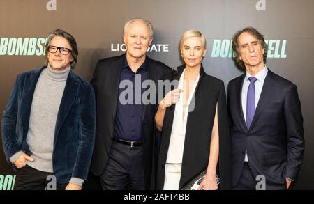 New York, NY - 16. Dezember 2019: Charles Randolph, John Lilthgow, Charlize Theron tragen Kleid von Dior, Jay Roach besuchen Bombshell Special Screening bei Jazz at Lincoln Center Stockfoto