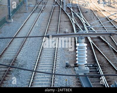 Adelaide Gleise im zentralen Geschäftsbezirk von Adelaide South Australia am 27. November 2019 Stockfoto