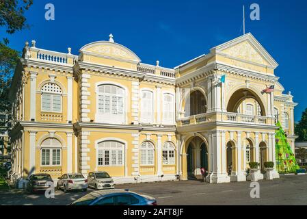 Fassade des Rathauses in Georgetown, Penang, Malaysia Stockfoto