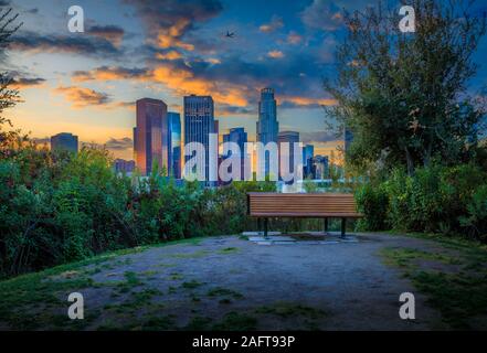 Am westlichen Tor zur Innenstadt von Los Angeles entfernt, 10,5 Hektar große Park Vista Hermosa ist ein Städtischer Naturpark. Stockfoto