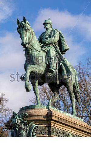 Statue von Ernst II., der Bruder von Prinz Albert, in Coburg, Deutschland Stockfoto