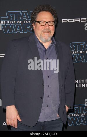 Los Angeles, USA. 16 Dez, 2019. Jon Favreau bei lucasfilm's 'Star Wars: Der Aufstieg der Skywalker' Weltpremiere auf El Capitan Theatre in Los Angeles, CA, 16. Dezember 2019 statt. Foto: Joseph Martinez/PictureLux Credit: PictureLux/Hollywood Archiv/Alamy leben Nachrichten Stockfoto