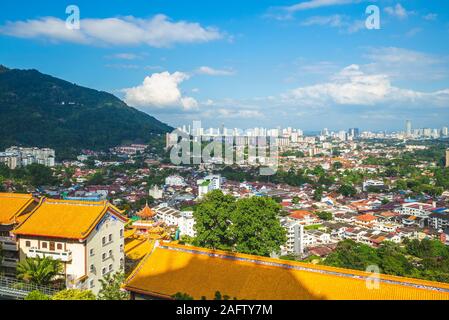 Luftaufnahme von Penang von Kek Lok Si Tempel Stockfoto