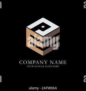 EP initial Logo Inspiration, E- und P-Kombination logo Vektor mit sechseckigen Idee Stock Vektor