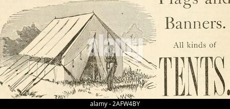 . Offizielles Programm, 20. jährlichen encampment G.A.R.-Abteilung von Ohio und dritte Jahrestagung der Frau relief Corps, Hilfs an G.A.R., Abteilung von Ohio, 28. April, 29. & 30 Th, 1886. 161 River Street, Cleveland, Ohio. Fahnen und Banner ^^^^^^^. Alle Arten von. XaAj Tfto^^ Cle^-^ rLd. 0 -: LrL speichern., 102 SUPERIOR STREET. Stockfoto