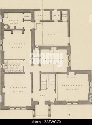 . Cottage, Lodge, und Villa Architektur. ete an sich 5 Letztere sowohl durch das Treppenhaus und Veranda Windows beleuchtet ist. Küche Büros in der Gerichtshof areprovided, der Kohle - Keller in einen Eingang von der Spülküche. Die Höhe des Erdgeschosses ist 11 Fuß. DESIGN FÜR EIN FERIENHAUS. m Platte ^.- Schlafzimmer planen. - Auf dem Stock gibt es vier Schlafzimmer, ein Bad mit Dusche und Toilette und ein Wäscheschrank. Die Schlafzimmer messen bzw. 19 Fuß und 14 Fuß 6 Zoll; 18 Fuß bis 15 Fuß 6 Zoll; 15 Fuß 9 Zoll von 14 Fuß 6 Zoll und 12 Fuß bis 11 Fuß 6 Zoll. Alle Zimmer sind gut beleuchtet, und Stockfoto