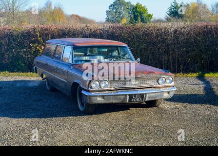 1963 Ford Galaxy Country Sedan Kombi, Patina oder Ratte Look '60s American Car mit einem 6/3 Liter V8 Stockfoto