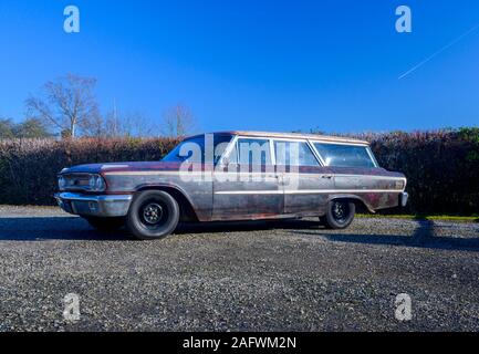 1963 Ford Galaxy Country Sedan Kombi, Patina oder Ratte Look '60s American Car mit einem 6/3 Liter V8 Stockfoto