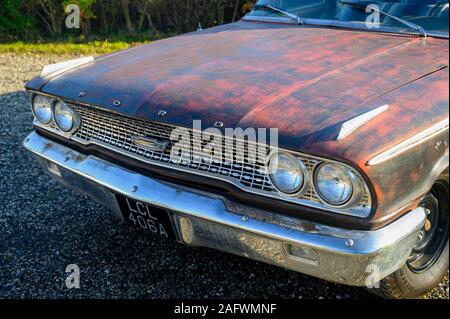 1963 Ford Galaxy Country Sedan Kombi, Patina oder Ratte Look '60s American Car mit einem 6/3 Liter V8 Stockfoto