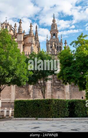 La Giralda, die Kathedrale aus dem 15. Jahrhundert, ein UNESCO-Weltkulturerbe, Sevilla, Andalusien, Spanien Stockfoto