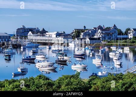 Wychmere Hafen und Beach Club, Harwich Port, Cape Cod, Massachusetts, USA. Stockfoto