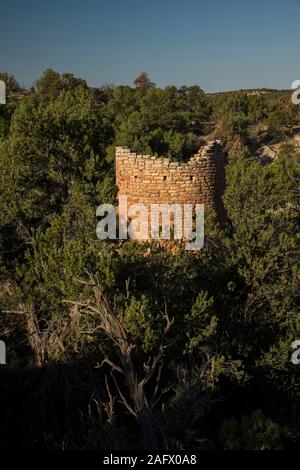 September 6, 2019, Hernandez, Colorado, USA - Hovenweep National Monument, indianischen Ruinen in der Nähe von Aztec Pueblo Stockfoto