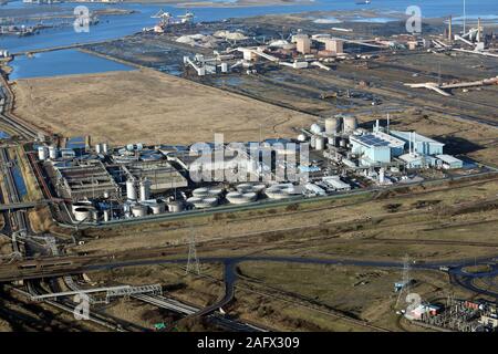 Luftaufnahme von northumbrian Wasseraufbereitungsanlage in Middlesbrough Stockfoto