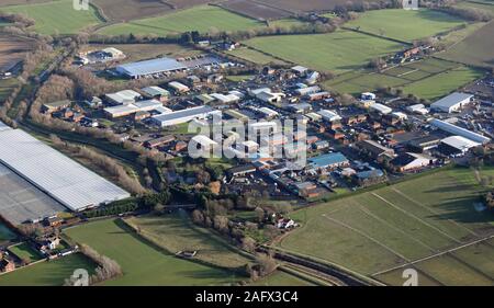 Luftaufnahme von stokesley Business Park in der Nähe von Middlesbrough, Großbritannien Stockfoto