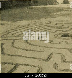 . Irrgärten und Labyrinthe; ein allgemeines Konto ihrer Geschichte und Entwicklungen. Abb. 141. Sea-Side Sand Labyrinth. [Foto: W. Simon. Stockfoto