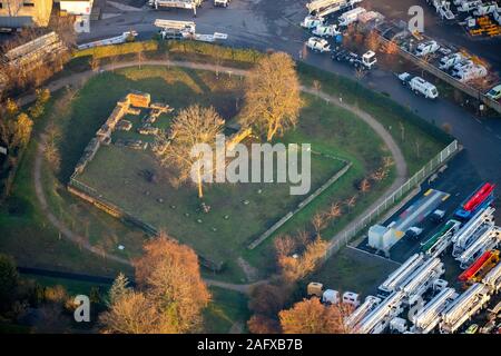 Luftaufnahmen der ehemaligen Wasserburg Haus Criechinger, im Bezirk Criechinger, Herne, Ruhrgebiet, Nordrhein-Westfalen, Deutschland, DE, Europa, aer Stockfoto