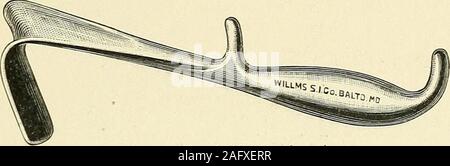 . Studien zur Hypertrophie und Krebs der Prostata. Abb. 16 A - vordere Aufrollvorrichtung für Zeichnung Lampe und transverseperineal Muskeln Die membranöse Harnröhre zu machen.. Abb. 17.-posterior Aufroller Stockfoto