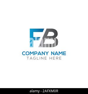 Erste FB Schreiben verbunden Logo. Kreatives Schreiben FB modernen Business Logo Vektor Vorlage. FB Logo Design Stock Vektor