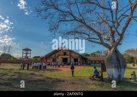 Feria oder religiöse Prozession an die jesuitische Mission Santa Ana, Jesuit, östliche Tiefland, in Bolivien, in Lateinamerika Stockfoto