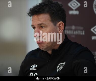 Oriam Sport Performance Center, Riccarton, Edinburgh, Schottland, Großbritannien. 17 Dez, 2019. Herzen Manager Daniel Stendel Medien Konferenz vor der Bundesliga vs Celtic. Quelle: Eric mccowat/Alamy leben Nachrichten Stockfoto