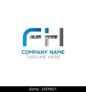Erste FH Schreiben verbunden Logo. Kreatives Schreiben FH modernen Business Logo Vektor Vorlage. FH Logo Design Stock Vektor
