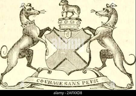 . Collins's peerage von England; genealogische, biographischen und historischen. , Einer der thesenators des Kollegiums der Gerechtigkeit, und hat einen Sohn, John Stewart. Die Sir George Stewart, jetzt von Grandtully, Bart, ist withDame Agnes Cockburn, Tochter von Sir Archibald Cockburn, von Langton, Bart geheiratet. NiiLets Hernldry, ut suj&gt; Ra. Colonel John Stewart, der zweite Sohn hier erwähnt, die afterwardssucceeded zur Baronetage, verheiratet, zweitens. Lady Jane Douglas, oben Genannten, und wurde Vater von Ihrem des gegenwärtigen Herrn Douclas. 248 PEERAGE VON ENGLAND. Schnallen, oder: Vierte, argent, drei Stapel, Gules, Stockfoto