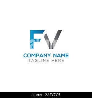 Erste FV Schreiben verbunden Logo. Kreatives Schreiben FV modernen Business Logo Vektor Vorlage. FV Logo Design Stock Vektor