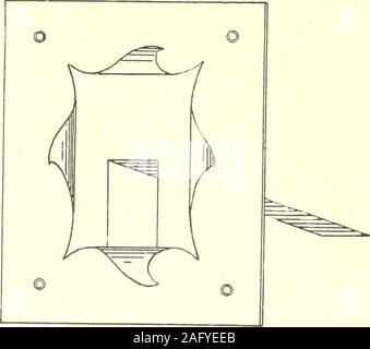 . Manuelle Pappe Bau für die dritten und vierten Klassen. 53 B4 Kurs.-Nr. 6. Pictureframe. Bau: Für die vorderen Stück Rechteck zeichnen^ xS, auf bristolboard. Zeichnen Rechteck innen 1 von Seiten. Ziehen Diagonalen. Schneiden um Abbildung und auf der Diagonalen. Roll Punkte nach vorne und nach oben, wie in Skizze. Für das Stück, Rechteck auf tagboard wie vorne Stück. Ziehen, Schneiden, Biegen und wieder Unterstützung 3XL wie in der Skizze dargestellt befestigen. zurück Stück nach vorne mit Ösen. keine Riefen auf dieses Modell. 54 Stockfoto