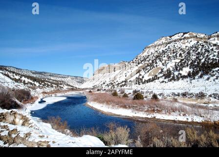 Kalter Tag in Eagle, Colorado Stockfoto