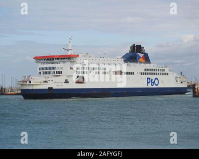 P&O Pride of Kent Cross Channel Fähre, Calais, Frankreich. Stockfoto