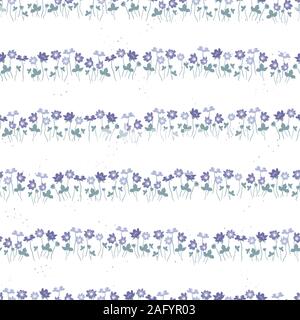 Süße Hand gezeichnet floral nahtlose Muster, Blume Hintergrund, ideal für Frühling und Sommer Textilien, Verpackung, Tapeten - vektor design Stockfoto