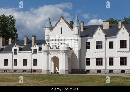 Alatskivi Schloss ist eines der bekanntesten Schlösser in Estland. Die Architektur war das Gehirn Kind von Baron Arved von Nolcken. Stockfoto