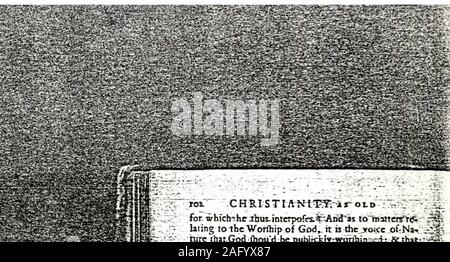 . Das Christentum so alt wie die Schöpfung, oder, Das Evangelium, eine Neuveröffentlichung der Religion der Natur. . - -:. Stockfoto