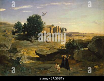 Hagar in der Wüste, 1835. Stockfoto
