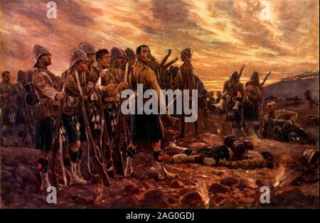 "Alles, was von ihnen übrig war." Die Black Watch nach der Schlacht von Magersfontein', 1900. Von "Südafrika, Transvaal Krieg, Vol. II", von Louis Creswicke. [T. C.&amp; E.C.-Buchse, Edinburgh, 1900] Stockfoto