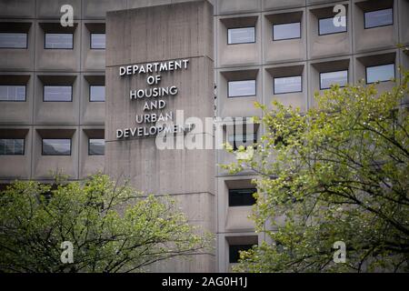 Eine allgemeine Ansicht der Robert C. Weaver Federal Building, das als Sitz für das Ministerium für Wohnungsbau und Stadtentwicklung dient, in Washington, D.C., als am 9. September 2019 gesehen. (Graeme Sloan/Sipa USA) Stockfoto