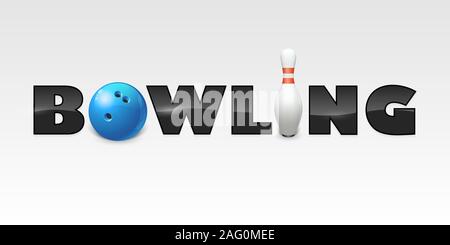 Wort des Bowling. Vector Illustration Stock Vektor
