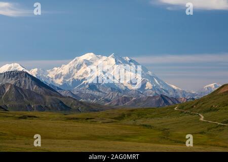 Denali (20.320 ft) von Stony Hill im Denali National Park, Alaska Stockfoto