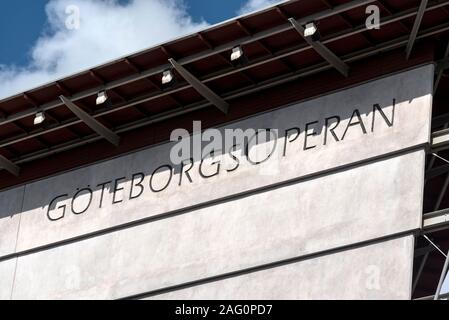 Goteborgesoperan (Göteborg Opera House) bei Lilla Bommen in Göteborg, Schweden. Es Stadien andere Aufführungen wie Ballett, Tanz, Musicals und Co Stockfoto