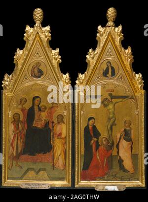 Diptychon, 1400-1410. Stockfoto