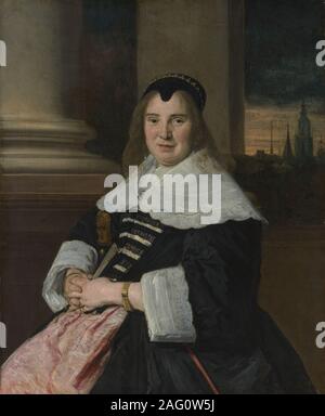 Porträt einer Frau, Ca. 1650, überarbeitet, vermutlich aus dem 18. Jahrhundert. Stockfoto