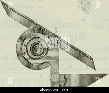 . Kanadische Maschinen. Eine neue und verbesserte universelle KEGELRAD WINKELMESSER die Nachfrage für ein Werkzeug der mehr-als-gewöhnlichen Komfort, absolute Genauigkeit und eine breite Palette an Service gerecht zu werden, haben wir auf den Markt gebracht Diese neue Starrett Winkelmesser. Das Zifferblatt ist graduierte, um Grad um die gesamte Kreis, ist ausgestattet mit einem einzigen vernierand hat einen positiven Methode für fineadjustments ummantelt. Alle Einstellungen sind vom Zentrum trolled auf der Vorderseite des Werkzeugs. Einige mächtige wertvolle Funktionen dieser Tools in der neuen Starrett Cata beschrieben - Protokoll Nr. 22 3 DIE L.S. STARRETT COMPANY TAe fVorlds Greatt Stockfoto