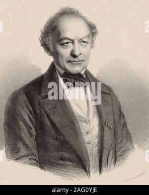 Porträt des Komponisten Peter Joseph von lindpaintner (1791-1856), C. 1840. Private Sammlung. Stockfoto