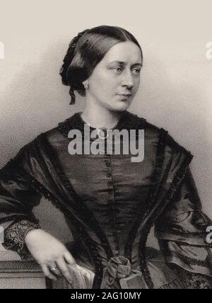Portrait von Clara Schumann (1819-1896), 1860. Private Sammlung. Stockfoto