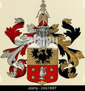 . Geschichte der Familien von Caspar, Henry, Baltzer und George Spengler, der in York County nieder, 1729, 1732, 1732 und 1751: Mit biographischen und historischen Skizzen und Erinnerungsstücke der gleichzeitigen lokalen Veranstaltungen. r Augmentationen, sind: Gules, einen Adler sable angezeigt, ein Becher Argent, auf einem trimount oder, angebettelt, mit vier estoilees oder. Crest: Bischöfe Büste. Die Arme von einigen der Nachkomme Zweige, anschließend wurden in Folge verliehen und für persönliche und unabhängige Service, differfrom. Der verschiedenen Spengler Familien in Europa, elf, alle gehören Stockfoto