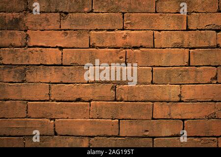 Close-up Red brick wall Hintergrundbild Stockfoto