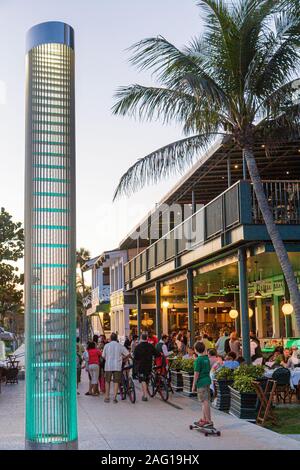 Miami Beach Florida, South Pointe Park, Point, Smith & Wollensky, Restaurants, Restaurants, Restaurants, Restaurants, Cafés, Außenterrasse, leichte küche Stockfoto