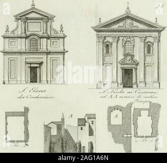 . Itinerario figurato degli rimarchevoli edifizi più di Roma. Stockfoto