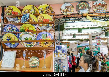 Miami Florida, Delicias de Espana, Restaurant Restaurants Essen Essen Essen Essen Essen Essen gehen Cafe Cafés Bistro, spanisch, Gourmet, bemalte Teller, Sammlung, Besucher tr Stockfoto